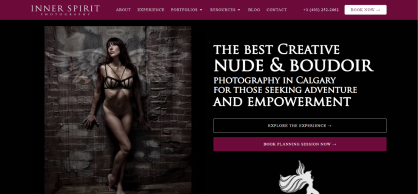 calgary web design for photographer